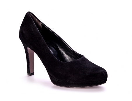 An image of Paul Green '2834' platform court shoe - black SALE