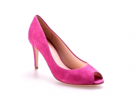 An image of K & S '88200' peeptoe court shoe-fuschia pink-SALE