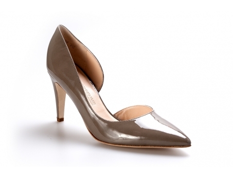 An image of K & S '76540' pointed cut out court - dark taupe SALE
