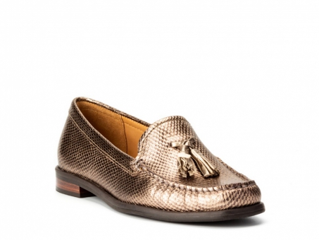 An image of Capollini 'Kendra' Loafer - Metallic Rose Gold SALE