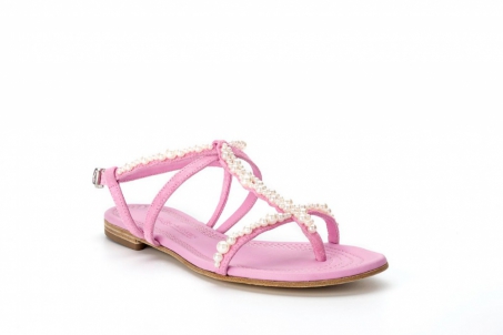 An image of K & S '94150' pearl sandal - lilac/pink SALE