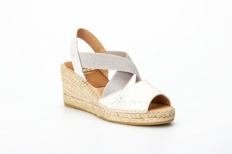 An image of Kanna K2229 'Ania' Wedge Sandal - White SALE - SOLD