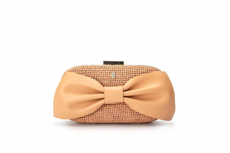 An image of Helen Kaminski 'Kahlo' Clutch Bag - Coral Sand