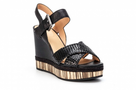 An image of Geox 'Yulimar' Wedge sandal - Black SALE