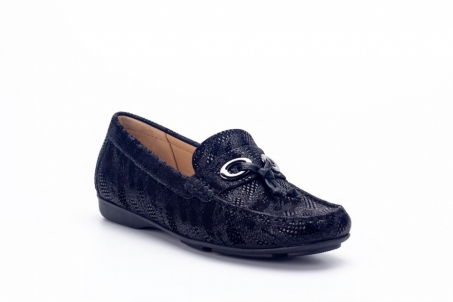 An image of Capollini 'G609' Amelia Loafer - Black SALE