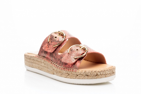 An image of Kanna 'K2533' flat espadrille - rose SALE - Sold Out