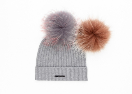 An image of BKLYN 'Selection 3' knitted hat with pom SOLD