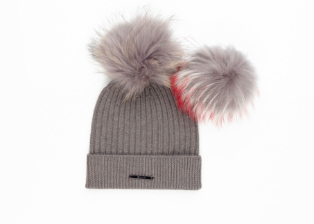 An image of BKLYN 'Selection 6' knitted hat with pom SOLD