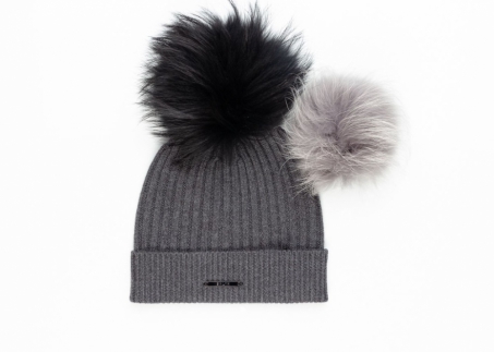 An image of BKLYN 'Selection 7' knitted hat with pom SOLD