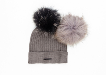 An image of BKLYN 'Selection 4' knitted hat with pom SOLD