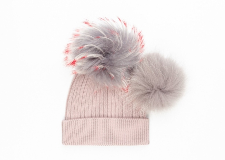 An image of BKLYN 'Selection 11' knitted hat with pom SOLD
