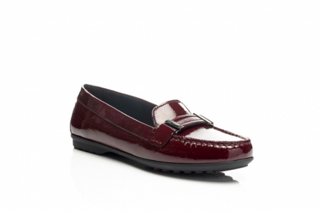 An image of Geox 'Elidia' patent loafer - bordeaux SALE