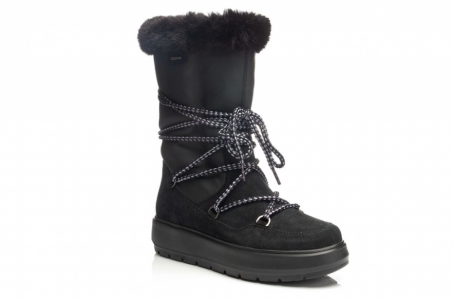 An image of Geox 'Kaula' snow boot - Black SALE