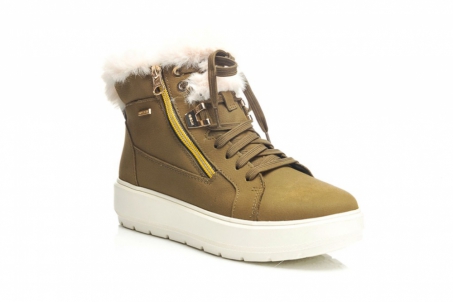 An image of Geox 'Kaula' Mid-top Sneaker- olive SALE- Sold Out