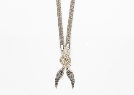 An image of Orli '30N 1923' chunky angel wings necklace