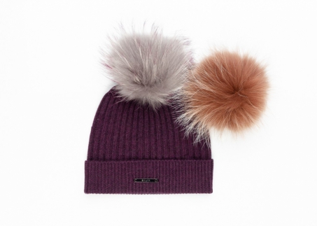 An image of BKLYN 'Selection 1' knitted hat with pom SOLD