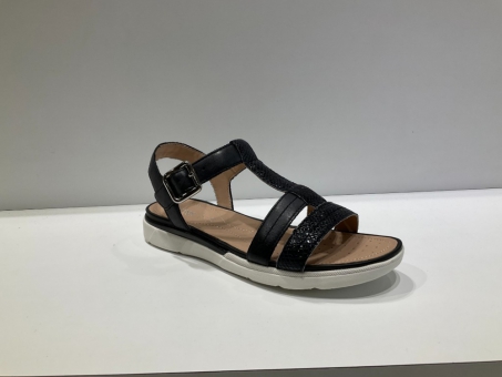 An image of Geox 'Hiver' sandal - black SALE