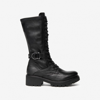 An image of Nero Giardini 'Monaco' military mid boot - black SALE
