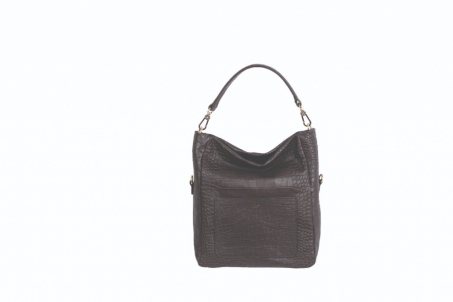 An image of Abro '029508-19-63' leather croc bag - burgandy or grey SALE