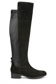 An image of Geox 'Felicity' knee high suede boot - black SALE