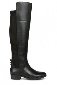 An image of Geox 'Felicity' knee high leather boot - black SALE