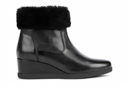 An image of Geox 'Anylla' wedge ankle boot - black SALE