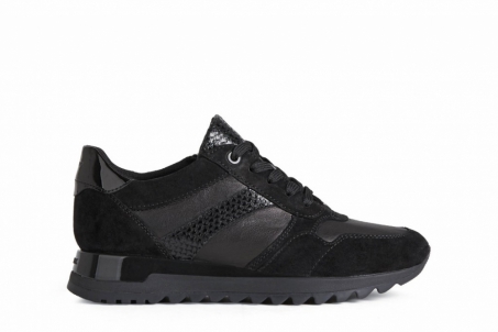 An image of Geox 'Tabelya' Sneaker - Black SALE - Sold out