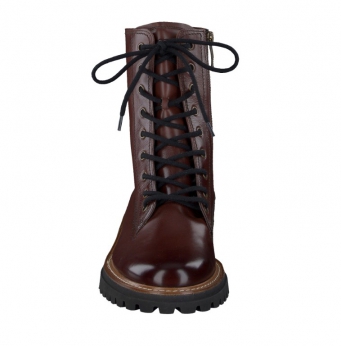 An image of Paul Green '9768' Lace up Ankle Boot - Saddle Brown SALE