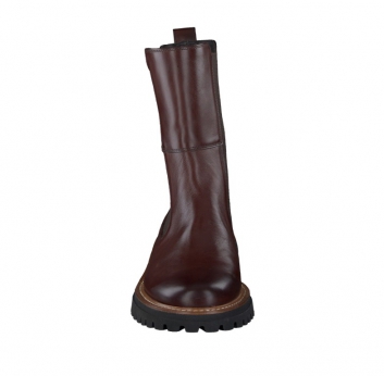 An image of Paul Green '9836' High Cut Chelsea Boot - Saddle Brown SALE