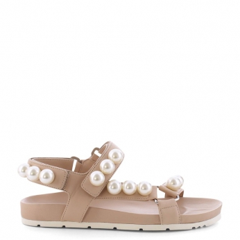 An image of K & S '94890' pearl sandal - nude - SALE