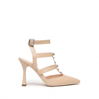 An image of Nero Giardini ' Nat Pandora Missi' high heel - beige - SALE