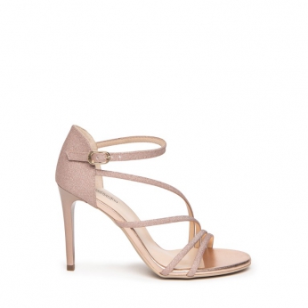 An image of Nero Giardini 'Egizia' strappy stiletto - rose gold - SALE