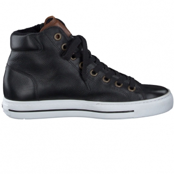 An image of Paul Green '4024' leather high top - black - SALE