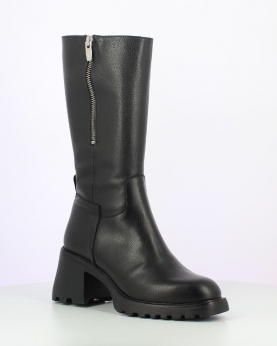 An image of Wonders '6703 Wild' Calf Length Boot - Black -SALE