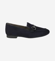 An image of Paul Green '2596' suede loafer - navy - SOLD OUT