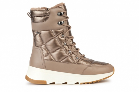 An image of Geox 'Falena' Quilted Boot - taupe - SALE