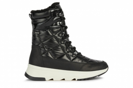 An image of Geox 'Falena' Quilted Boot - black - SALE