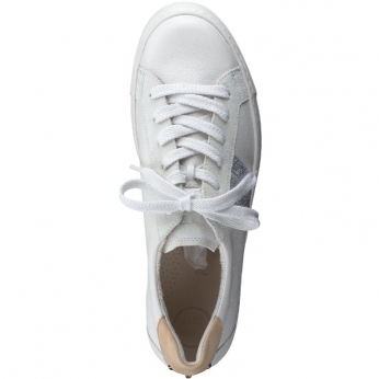 An image of Paul Green '5330' sneaker ivory/tan