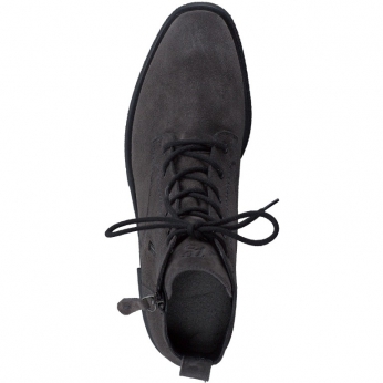 An image of Paul Green '8037' soft suede boot - grey - SALE