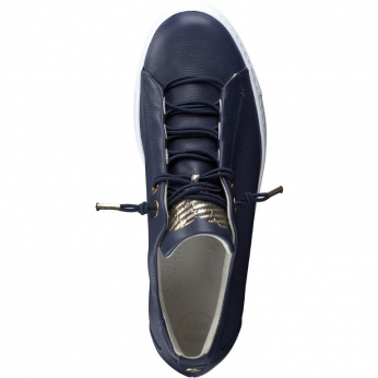 An image of Paul Green '5017' leather sneaker - Navy