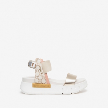 An image of Nero Giardini 'E410704D'  chunky sandal - champagne/soft gold - SALE