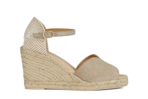 An image of Geox 'Gelsa' wedge sandal - taupe