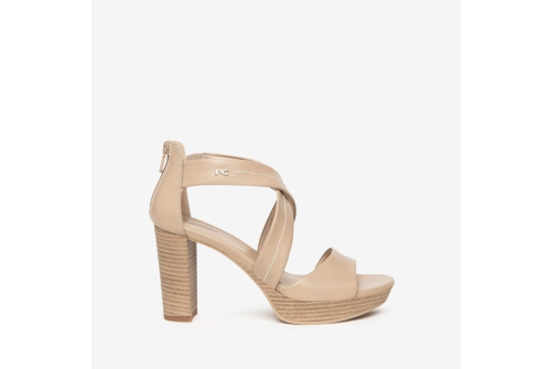 An image of Nero Giardini 'E307500D' heeled sandal - sabbia