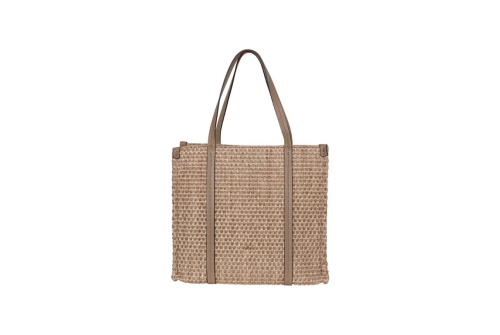 An image of Abro ' 031161' large raffia shopper bag - beige - Sold