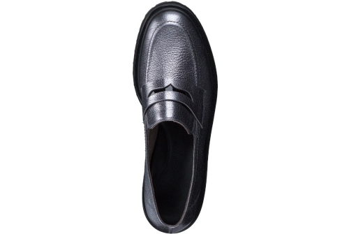 An image of Paul Green '1120' Loafer - silver/black - SALE
