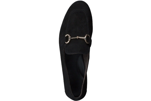 An image of Paul Green '2596' suede loafer - black - SALE