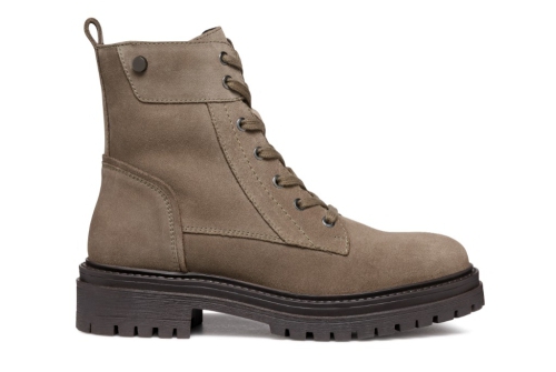 An image of Geox 'Iridea' suede ankle boot - taupe - SALE