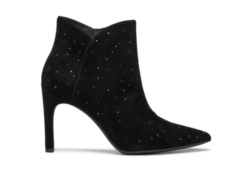 An image of Geox 'Faviola' suede ankle boot - brilliant black - SALE