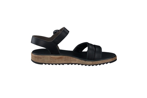 An image of Paul Green '6112' soft nappa sandal - black