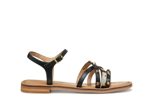 An image of Geox 'Maddalusiac' sandal - black leopard